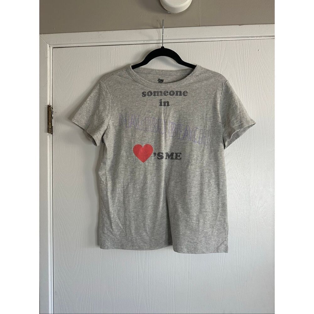 Ascot + Hart Malibu Beach Short Sleeve Graphic T-Shirt Gray Small — image 2 of 6